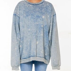 Drifter Yameyo Bleach Splash Sweatshirt size Medium in Blue